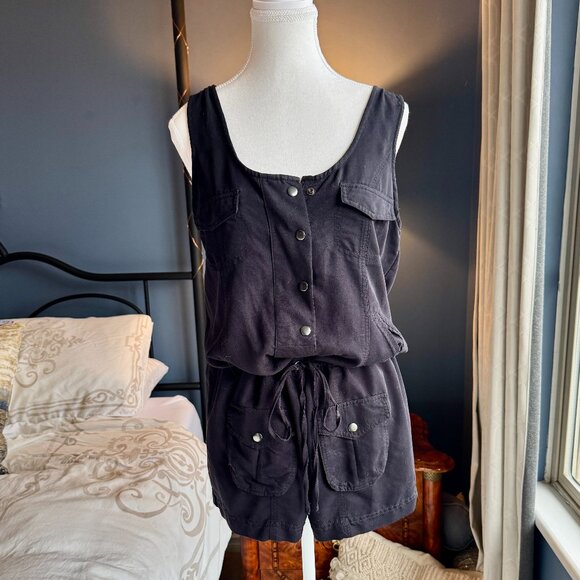 3 For $25 Black Comfy Womens Romper - Picture 1 of 7